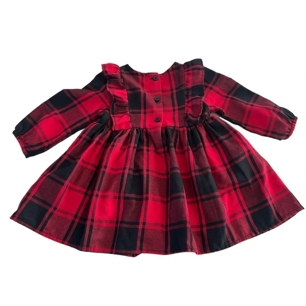 Flannel Children's Place dress, size 6-9 months.